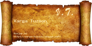 Varga Tuzson névjegykártya